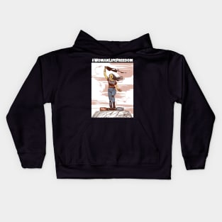 Woman life freedom Kids Hoodie